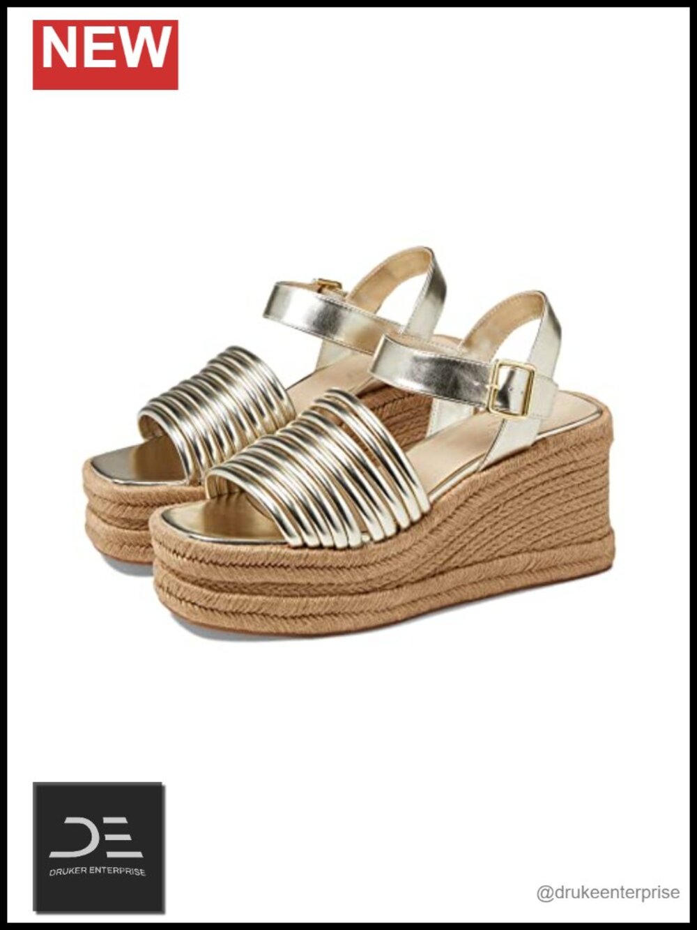 Wedge Sandals with Slingback Strap and 2 inch Heel